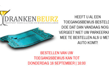 Nog slechts één dag om uw toegangsbewijs voor de DrankenbeurZ te bestellen!