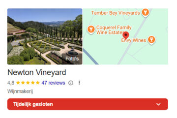 Tweede kans voor Newton Vineyard
